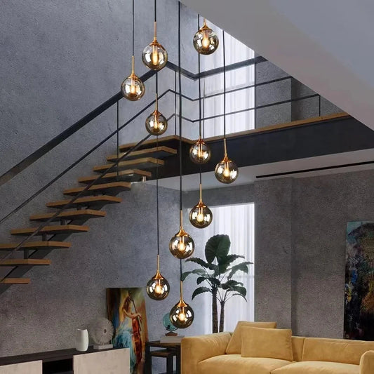 Tenza Modern Staircase Chandelier  Seus Lighting