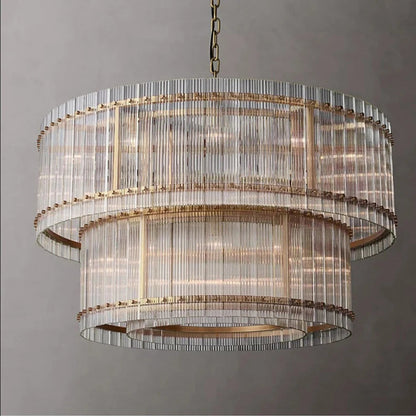 Willow Luxury Modern 2 Tier Crystal chandelier  Seus Lighting